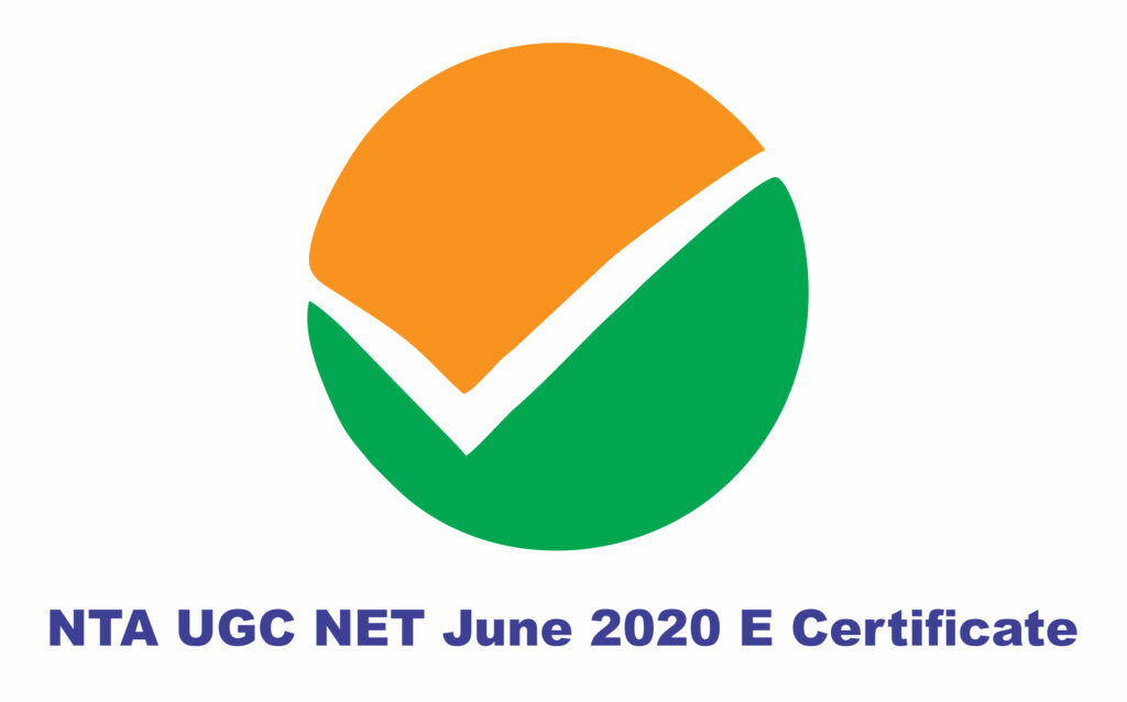 NTA UGC NET June 2020 E Certificate