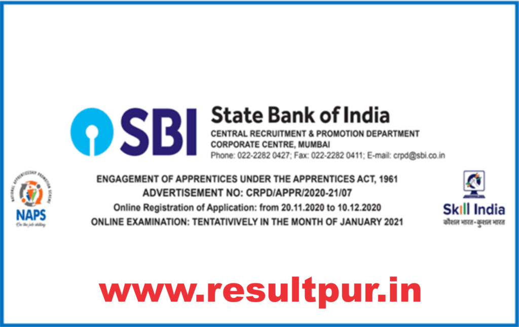 SBI Apprentice 2020 Fee Refund Form