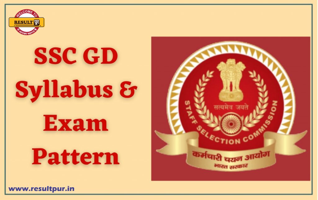 SSC GD Constable Syllabus 2021